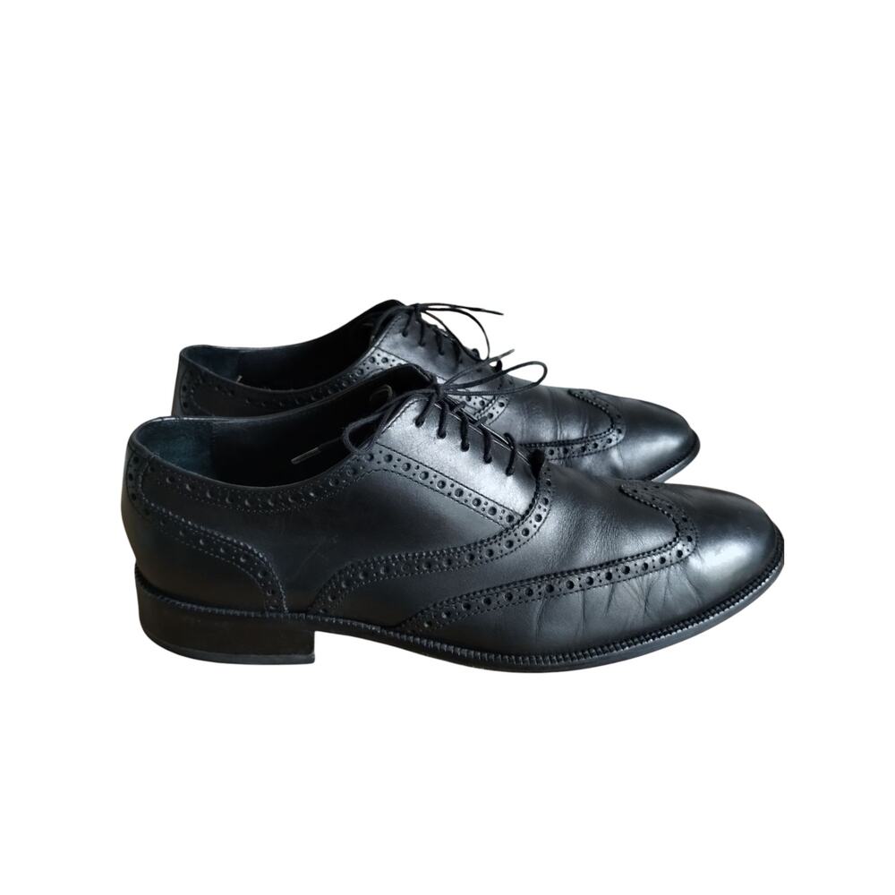 Cole Haan Men's Wingtip Black Leather Oxford Career Office Casual Shoes size 11M